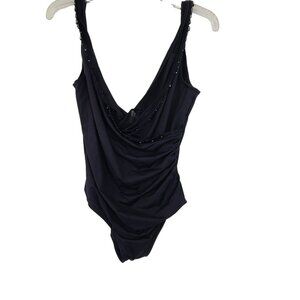 Roxanne Collection Women's One Piece Swimsuit Black Size 38C